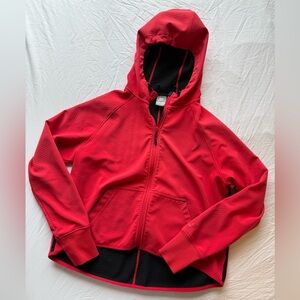 Nike Women’s Waffle Knit Therma-Fit Vibrant Red Zip-Up Hoodie Sz XL